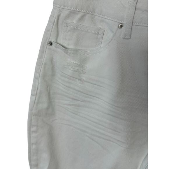 Denim & Co Dark Rinse Distressed Cut Off Denim Jean Shorts Women's Sz 12 - Picture 3 of 5